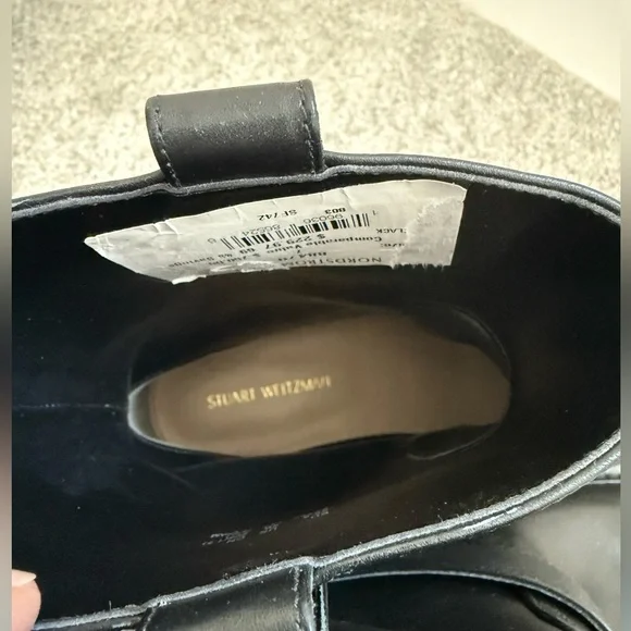 Stuart Weitzman Black Arlo Ankle Boots Size 5 - Picture 6 of 7